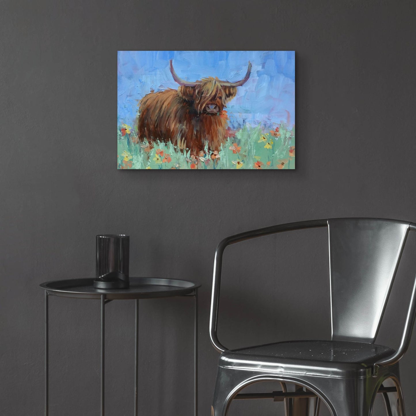 Epic Art 'Scottish Highland Cow' by Jennifer Stottle Taylor, Acrylic Glass Wall Art,24x16