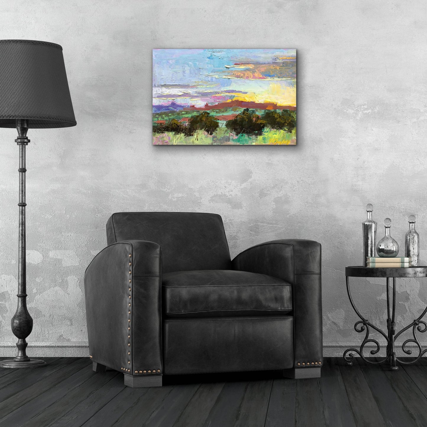 Epic Art 'Desert Sunset' by Jennifer Stottle Taylor, Acrylic Glass Wall Art,24x16