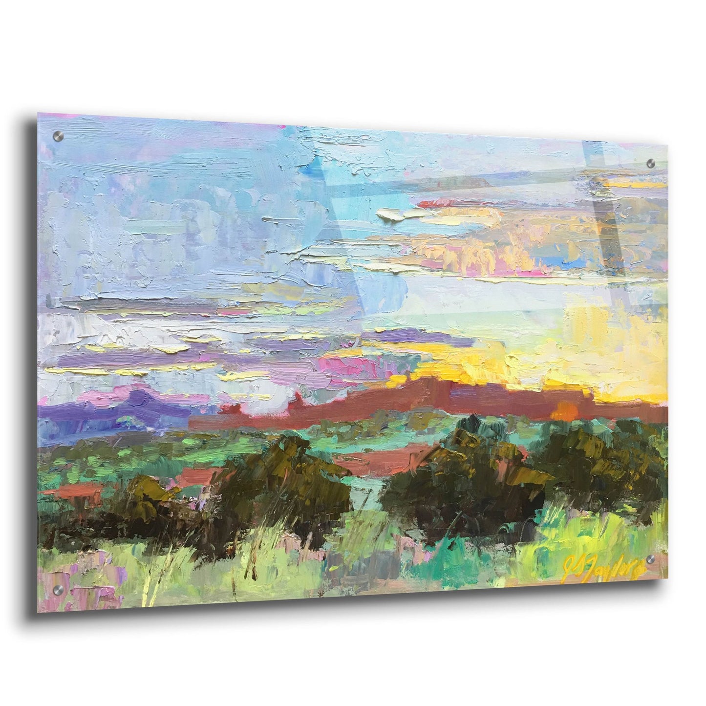 Epic Art 'Desert Sunset' by Jennifer Stottle Taylor, Acrylic Glass Wall Art,36x24