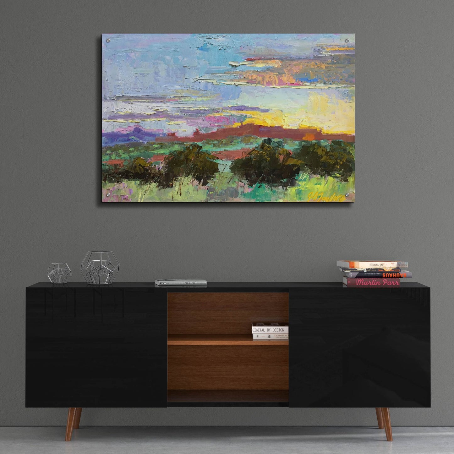 Epic Art 'Desert Sunset' by Jennifer Stottle Taylor, Acrylic Glass Wall Art,36x24