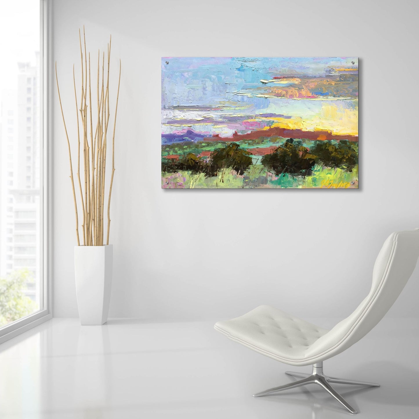 Epic Art 'Desert Sunset' by Jennifer Stottle Taylor, Acrylic Glass Wall Art,36x24