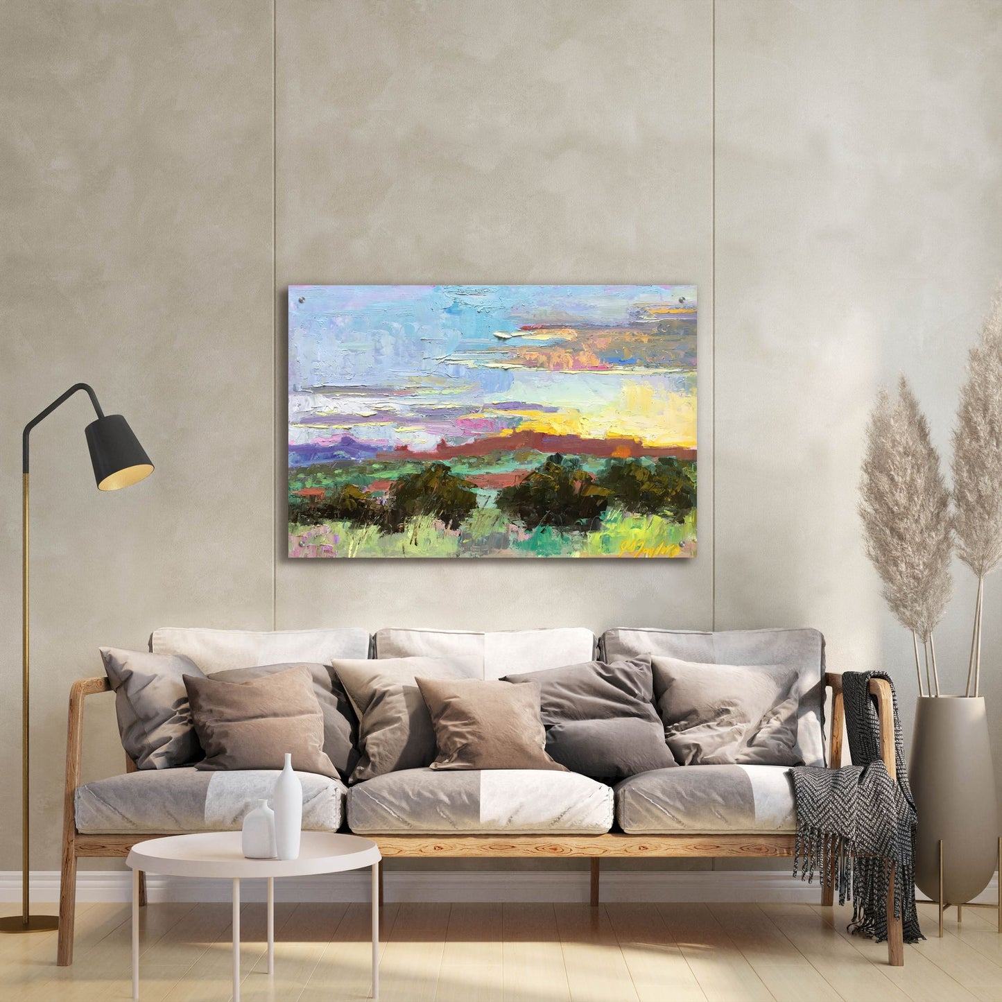 Epic Art 'Desert Sunset' by Jennifer Stottle Taylor, Acrylic Glass Wall Art,36x24