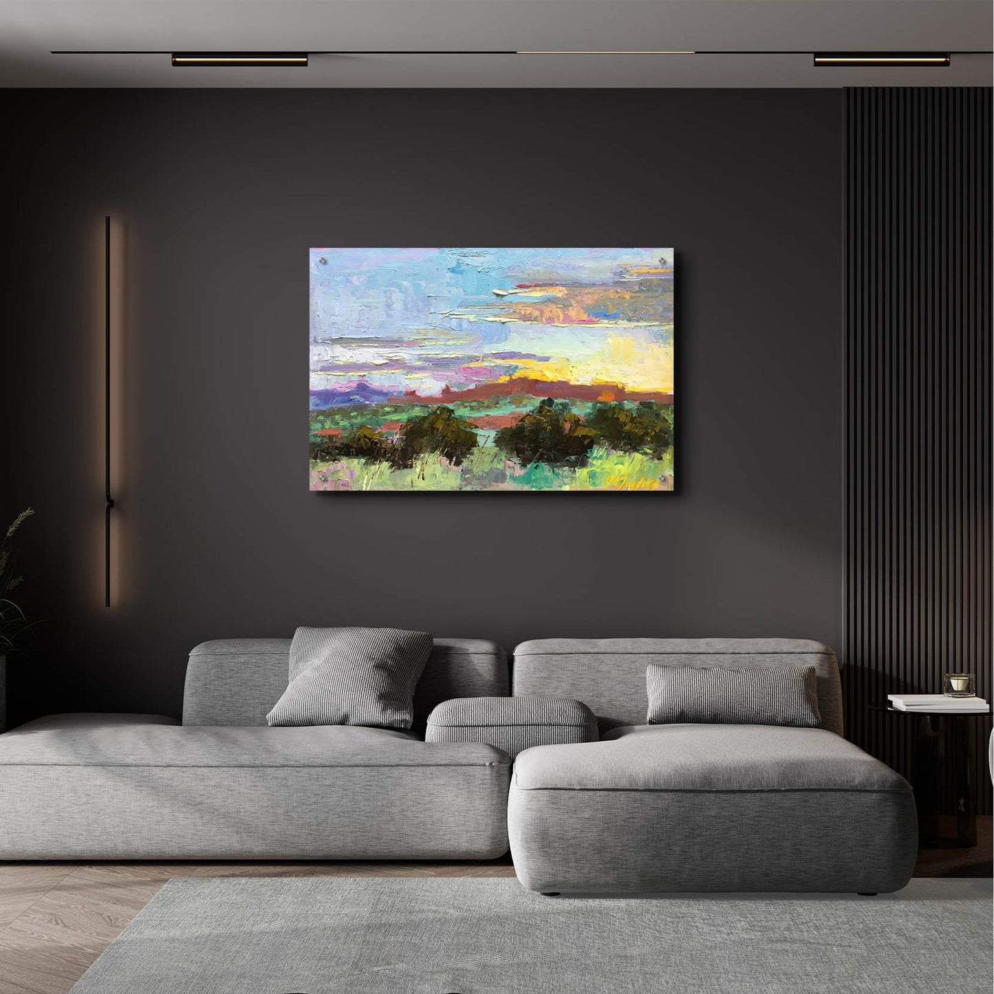 Epic Art 'Desert Sunset' by Jennifer Stottle Taylor, Acrylic Glass Wall Art,36x24