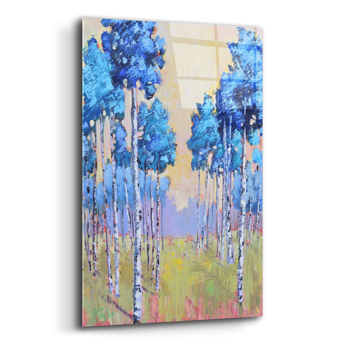 Epic Art 'Jolly Aspens' by Jennifer Stottle Taylor, Acrylic Glass Wall Art,12x16