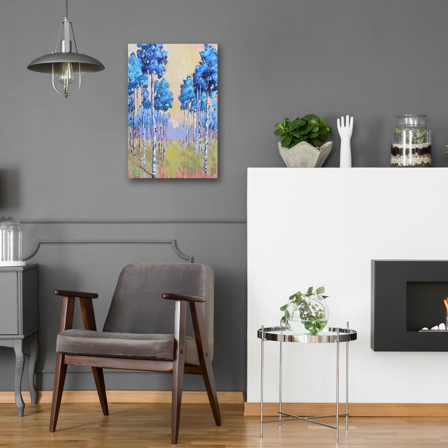 Epic Art 'Jolly Aspens' by Jennifer Stottle Taylor, Acrylic Glass Wall Art,16x24