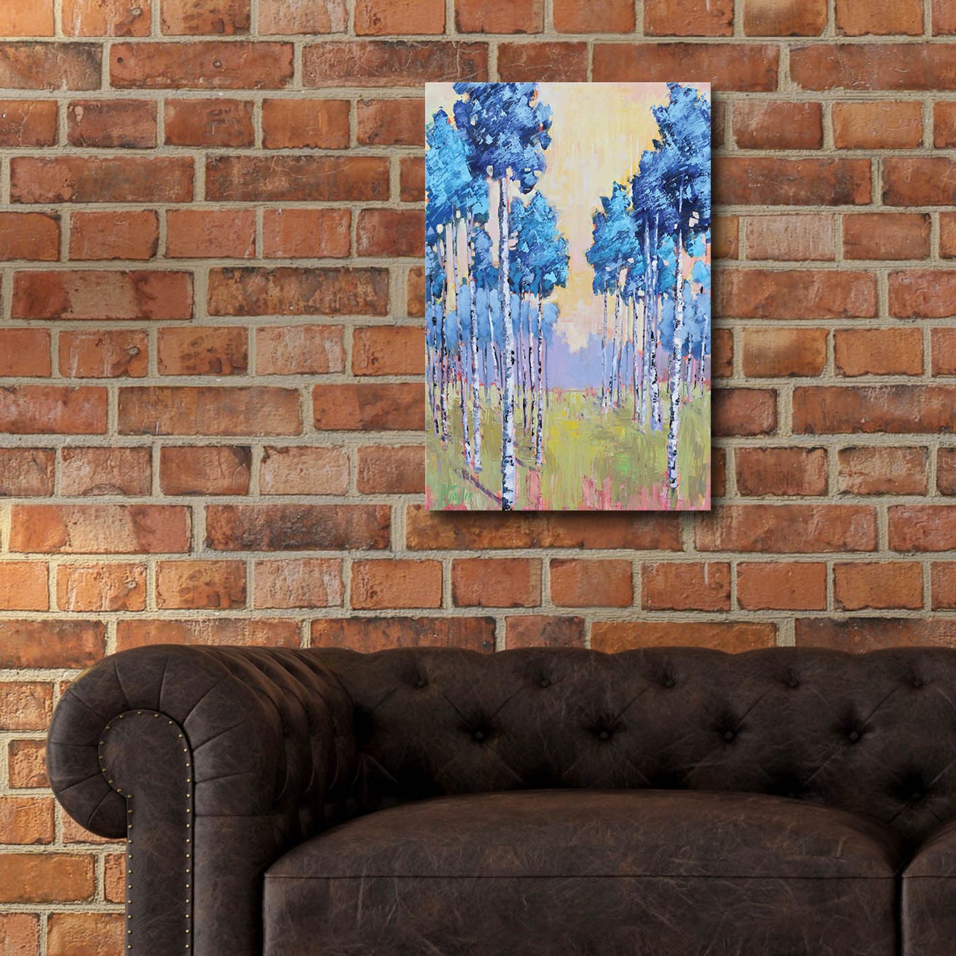 Epic Art 'Jolly Aspens' by Jennifer Stottle Taylor, Acrylic Glass Wall Art,16x24