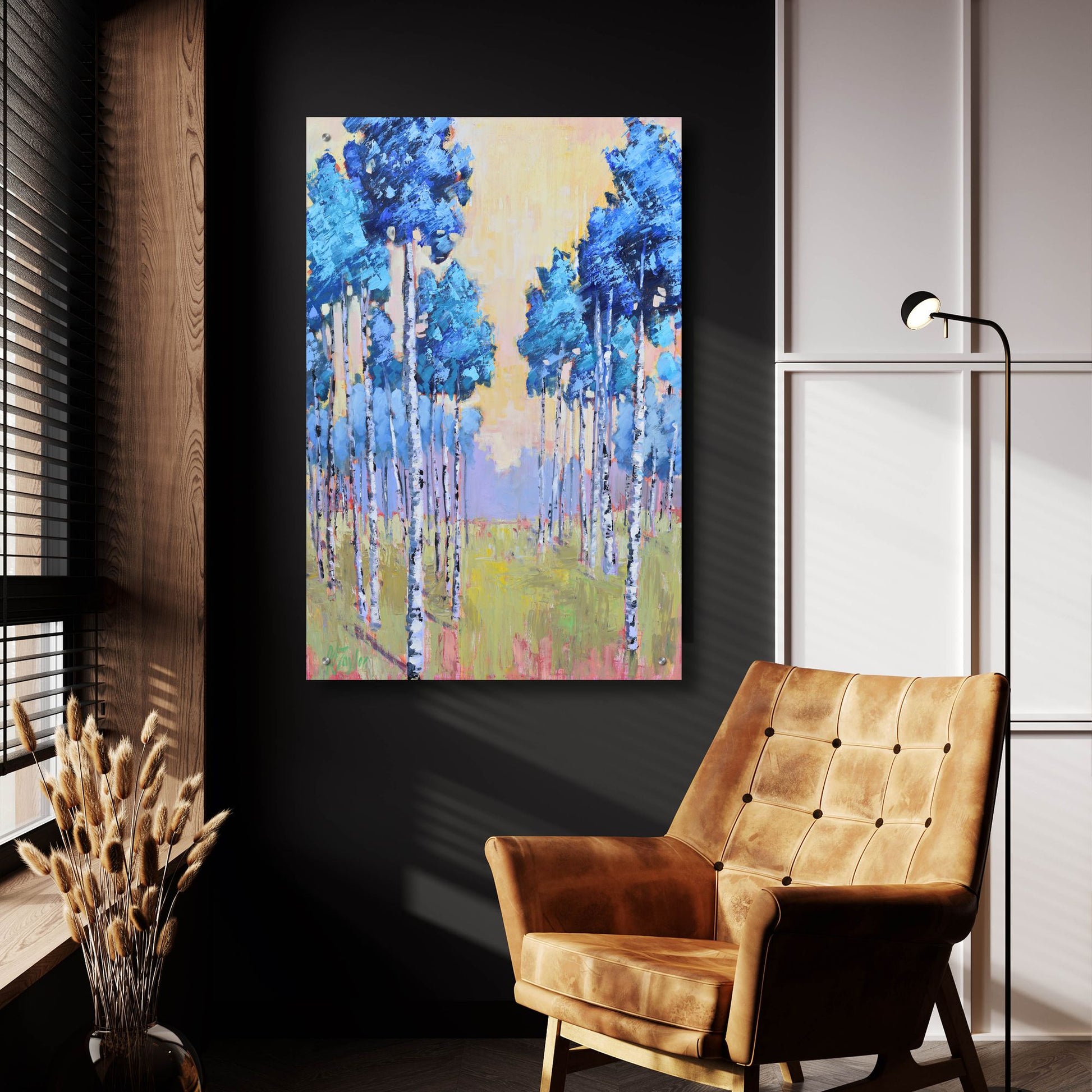 Epic Art 'Jolly Aspens' by Jennifer Stottle Taylor, Acrylic Glass Wall Art,24x36