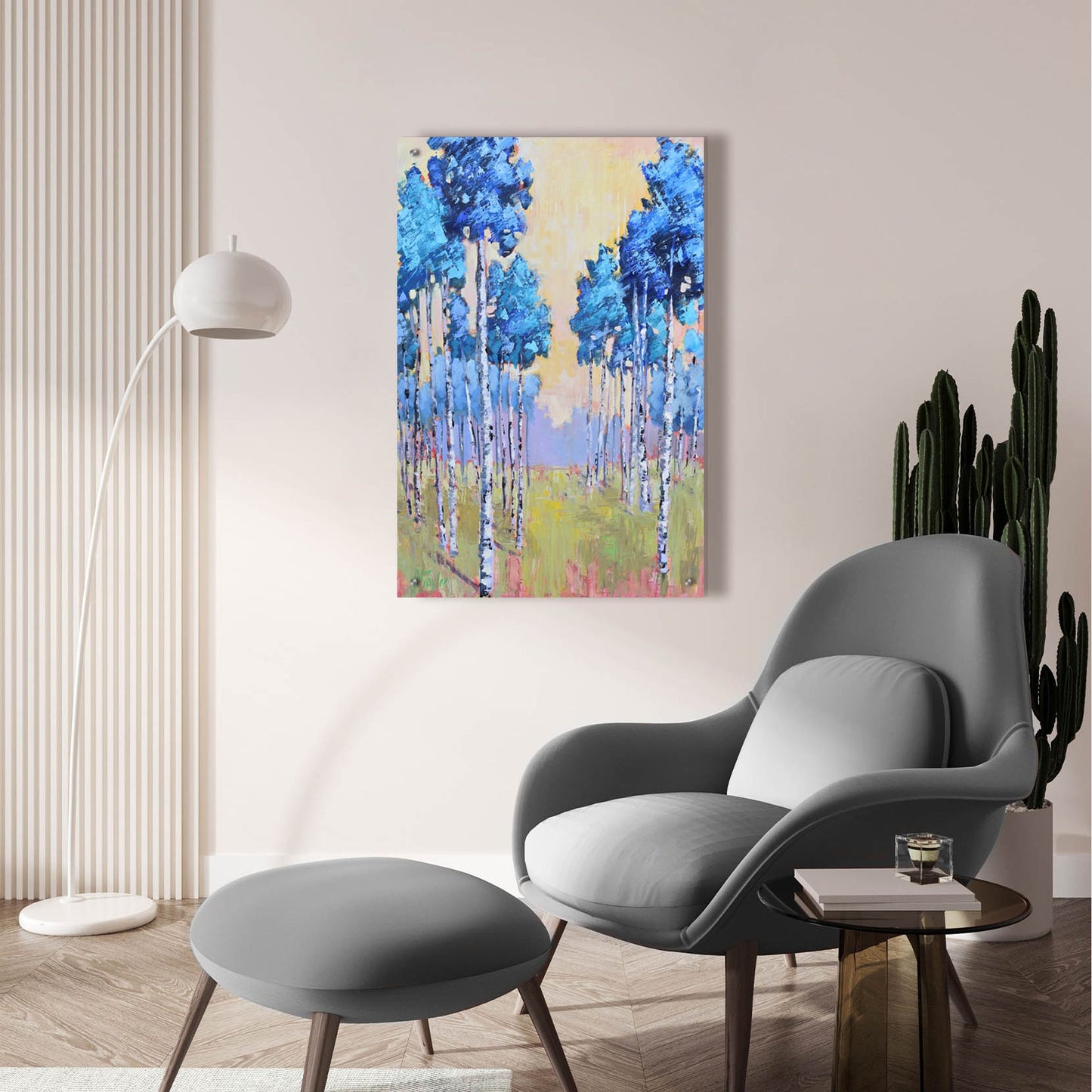 Epic Art 'Jolly Aspens' by Jennifer Stottle Taylor, Acrylic Glass Wall Art,24x36