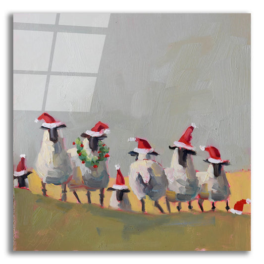 Epic Art 'Christmas Sheep' by Jennifer Stottle Taylor, Acrylic Glass Wall Art
