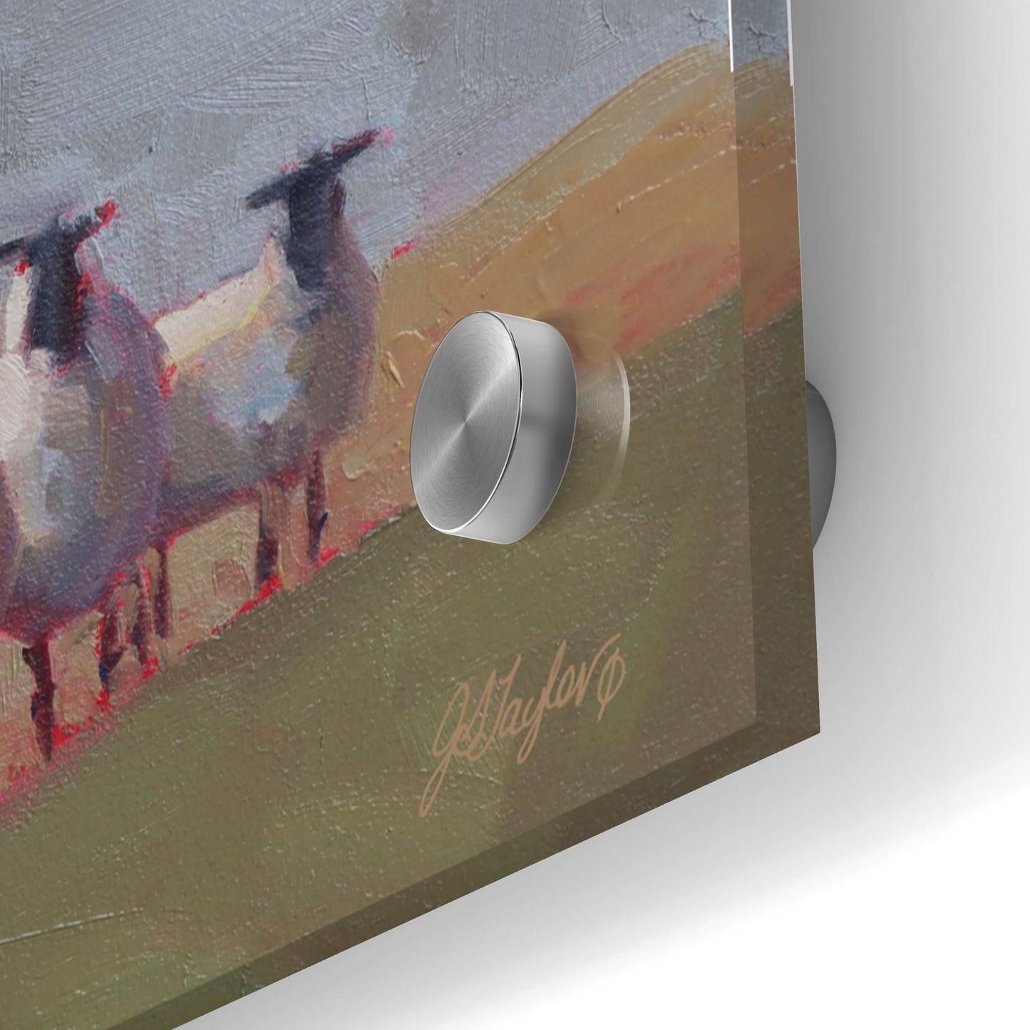 Epic Art '10 Sheep' by Jennifer Stottle Taylor, Acrylic Glass Wall Art,36x12