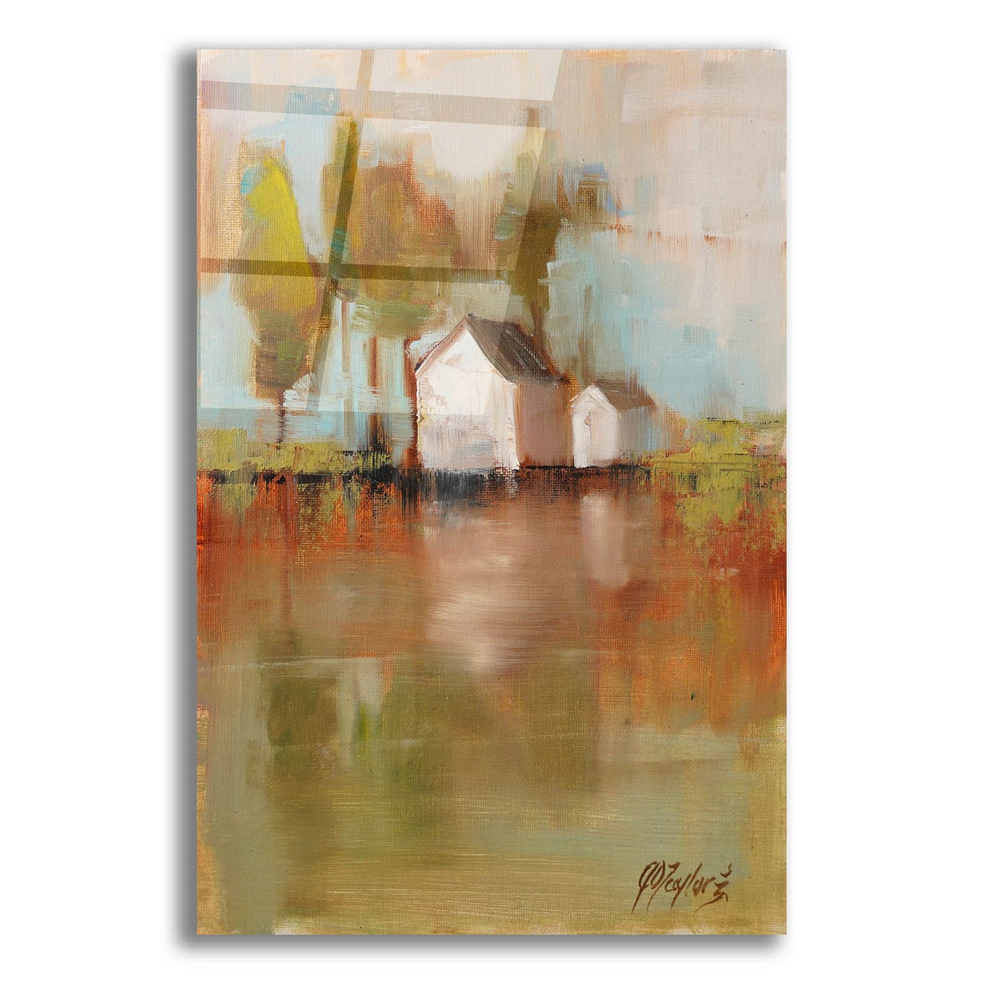 Epic Art 'Misty Boat House 1' by Jennifer Stottle Taylor, Acrylic Glass Wall Art