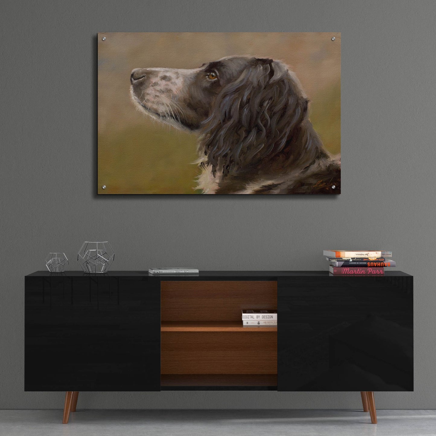 Epic Art 'Dog Wander' by John Silver, Acrylic Glass Wall Art,36x24