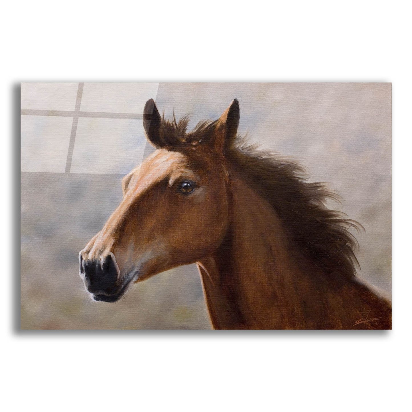 Epic Art 'Horse Thoughts' by John Silver, Acrylic Glass Wall Art,24x16