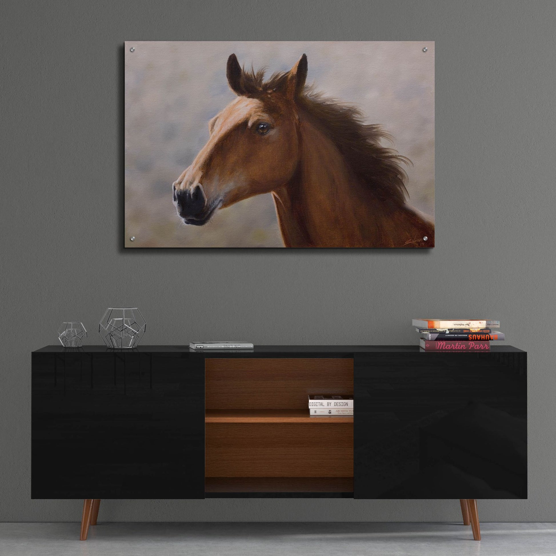 Epic Art 'Horse Thoughts' by John Silver, Acrylic Glass Wall Art,36x24