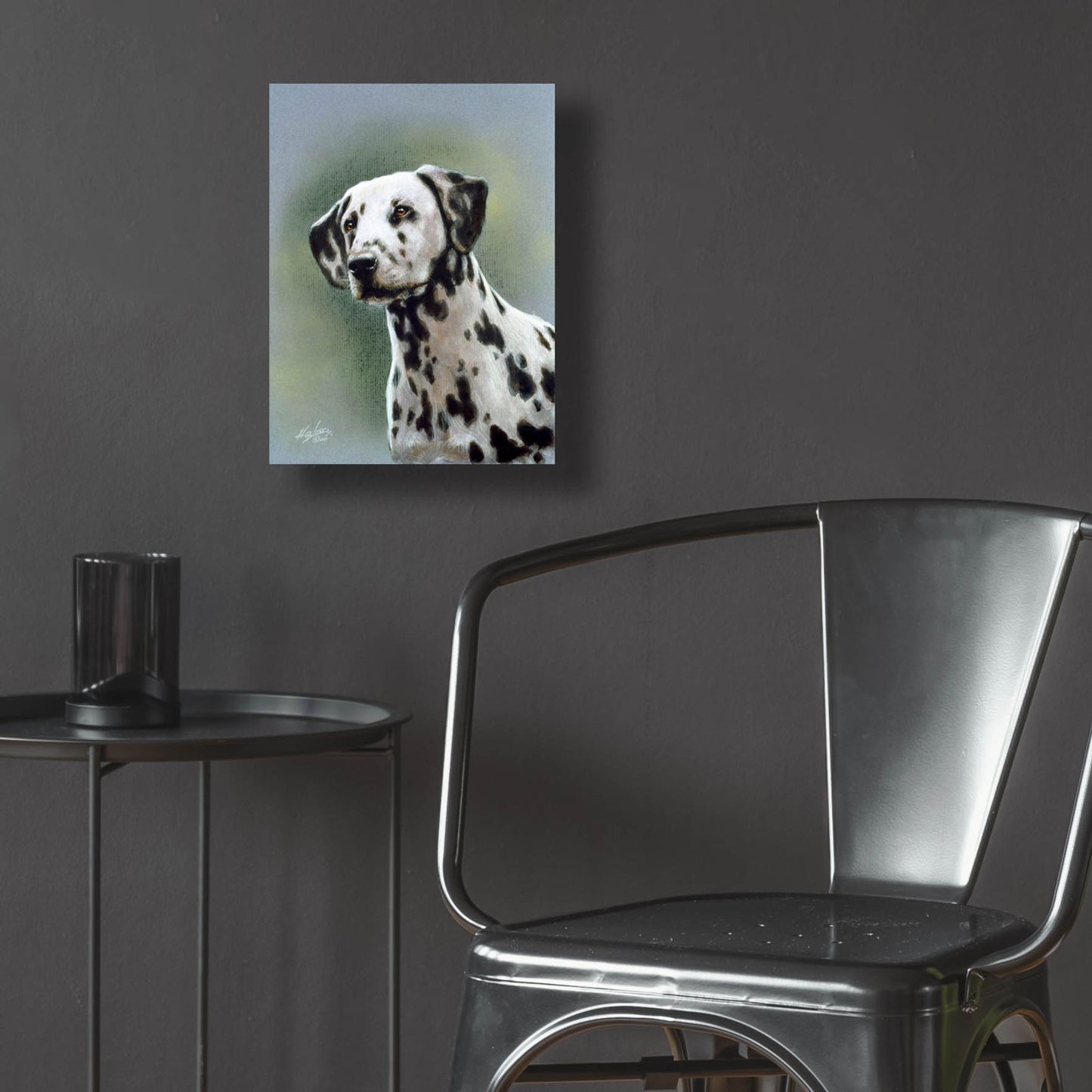 Epic Art 'Puppy eyes Dalmatian' by John Silver, Acrylic Glass Wall Art,12x16