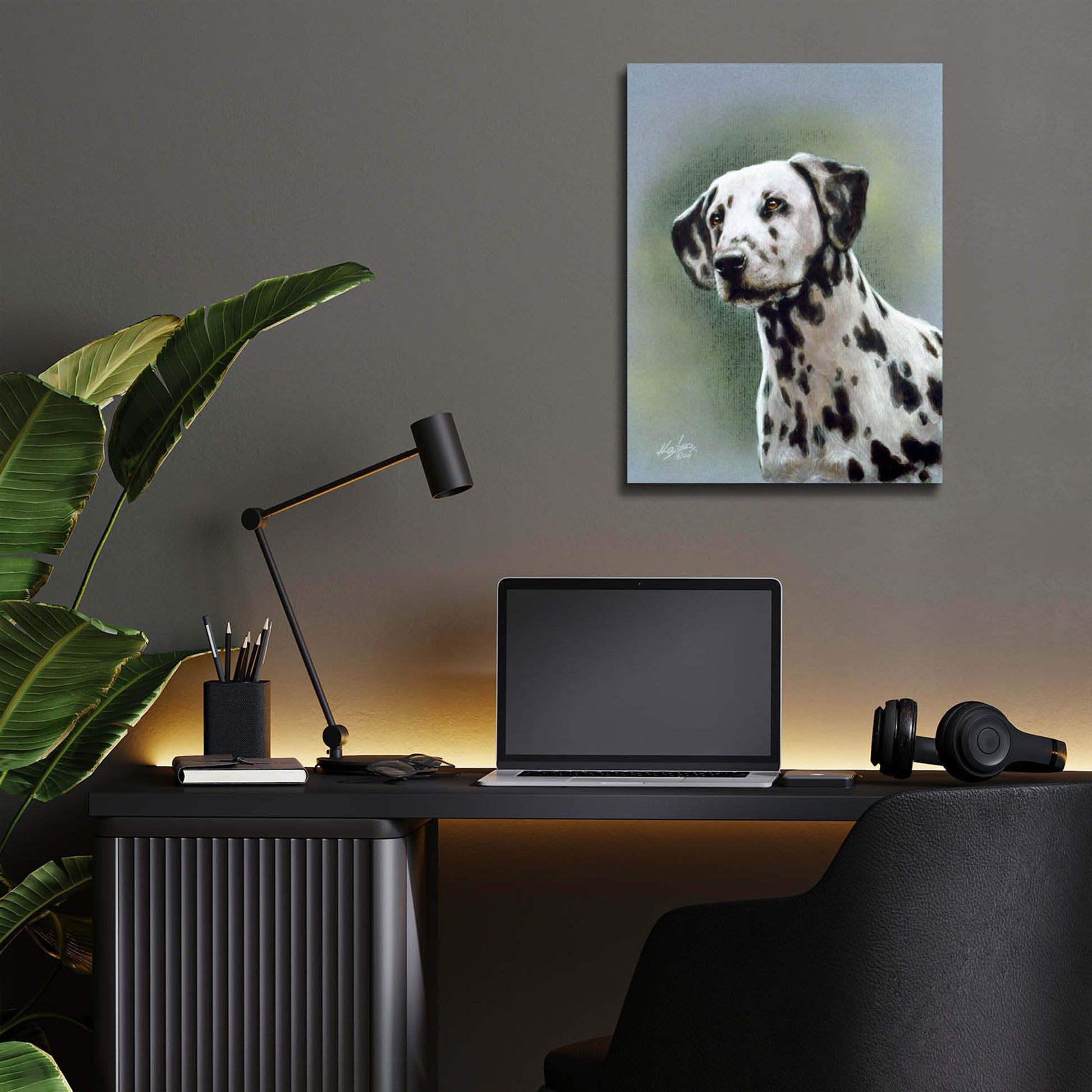 Epic Art 'Puppy eyes Dalmatian' by John Silver, Acrylic Glass Wall Art,12x16