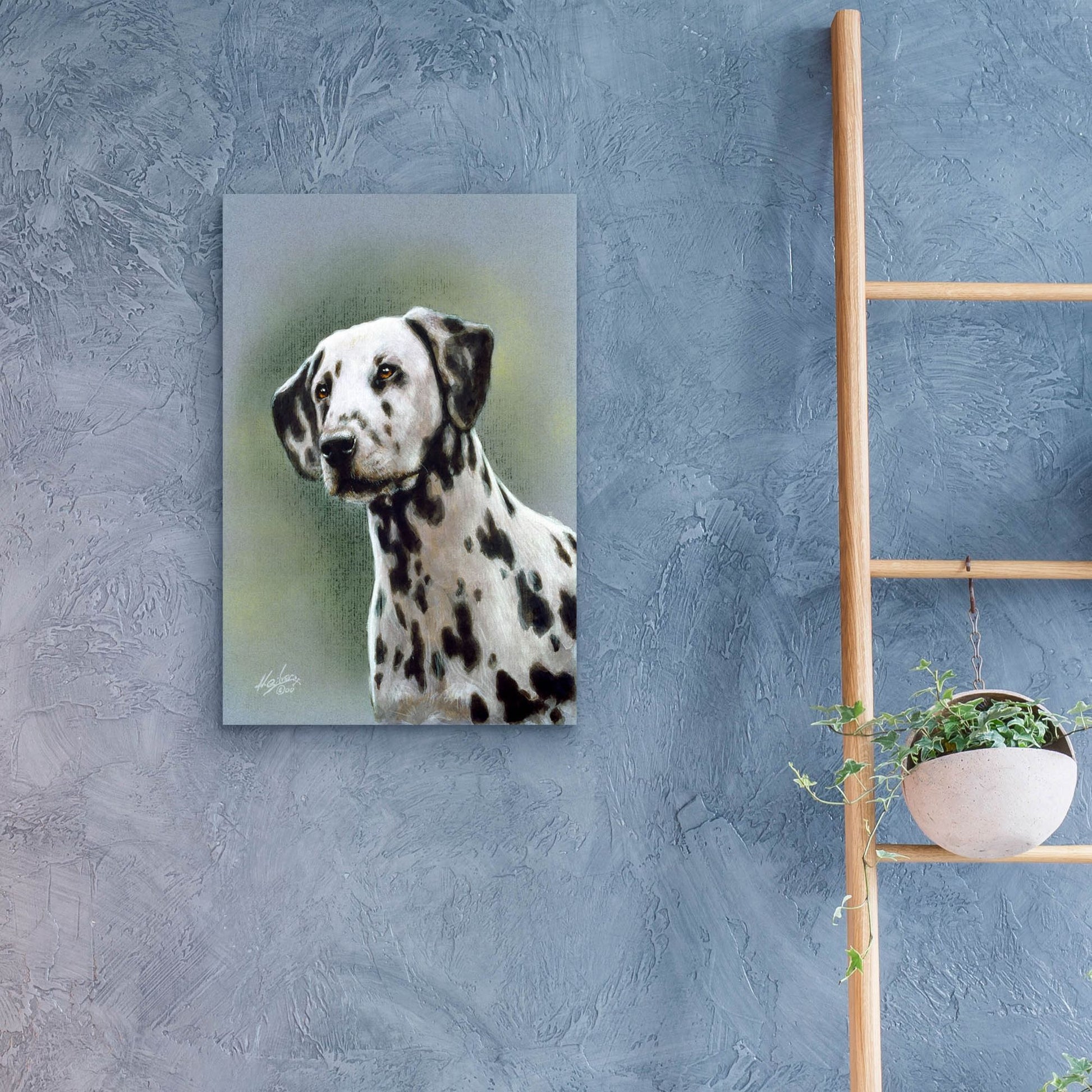 Epic Art 'Puppy eyes Dalmatian' by John Silver, Acrylic Glass Wall Art,16x24