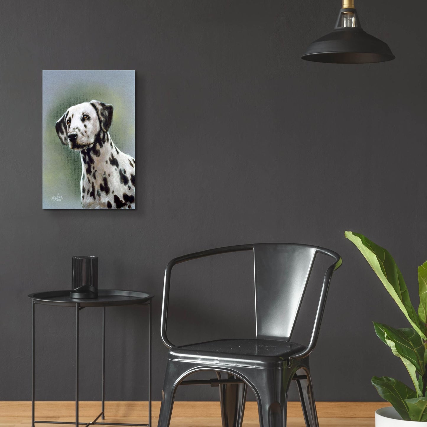 Epic Art 'Puppy eyes Dalmatian' by John Silver, Acrylic Glass Wall Art,16x24