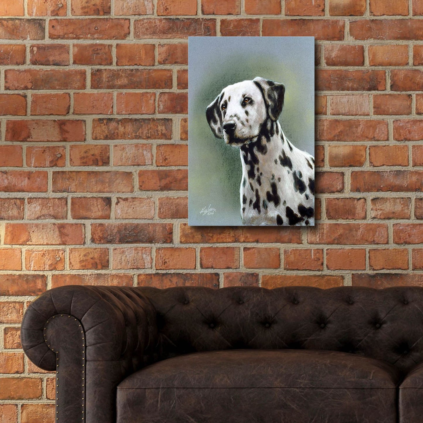 Epic Art 'Puppy eyes Dalmatian' by John Silver, Acrylic Glass Wall Art,16x24