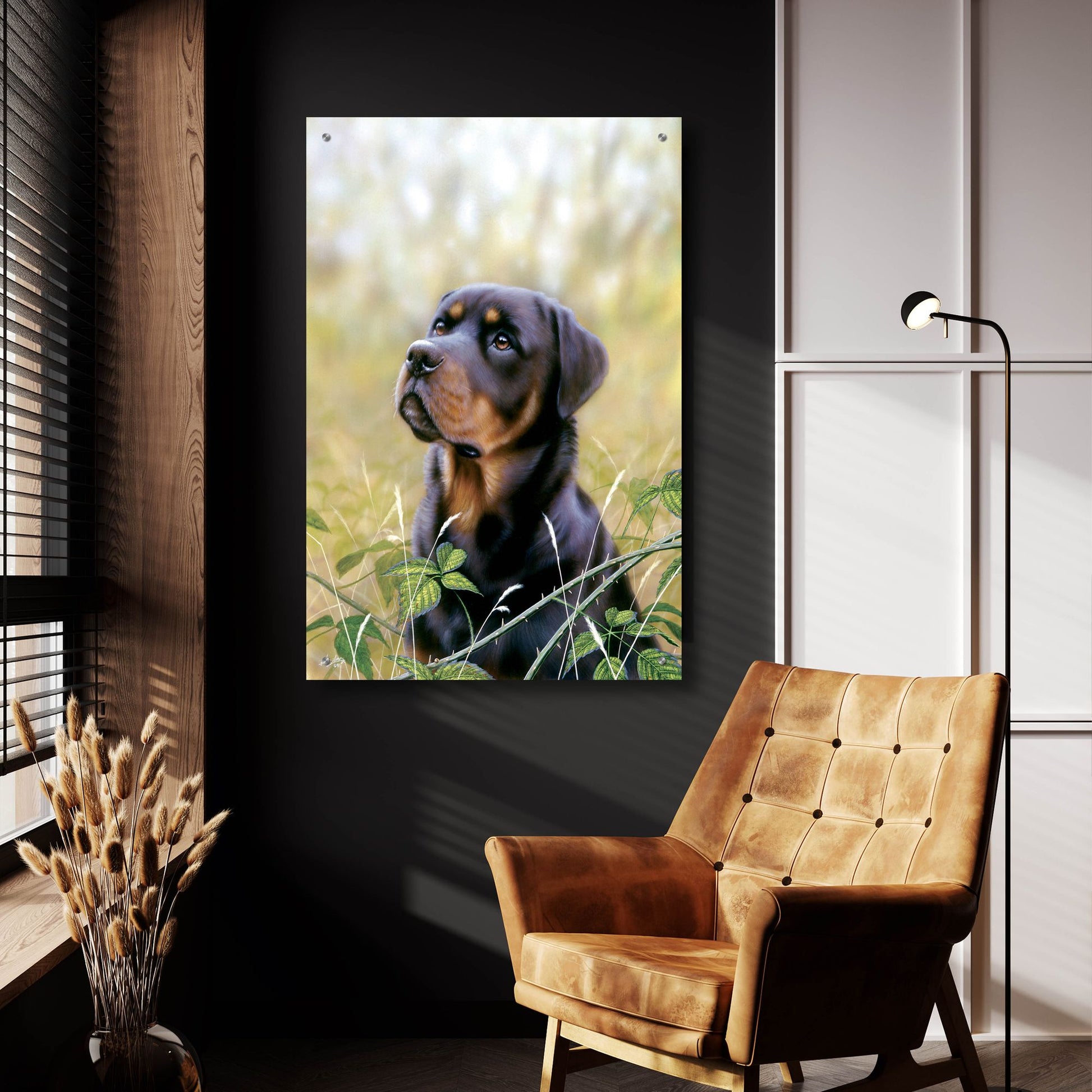 Epic Art 'Rottweiler Spirit Of Loyalty' by John Silver, Acrylic Glass Wall Art,24x36