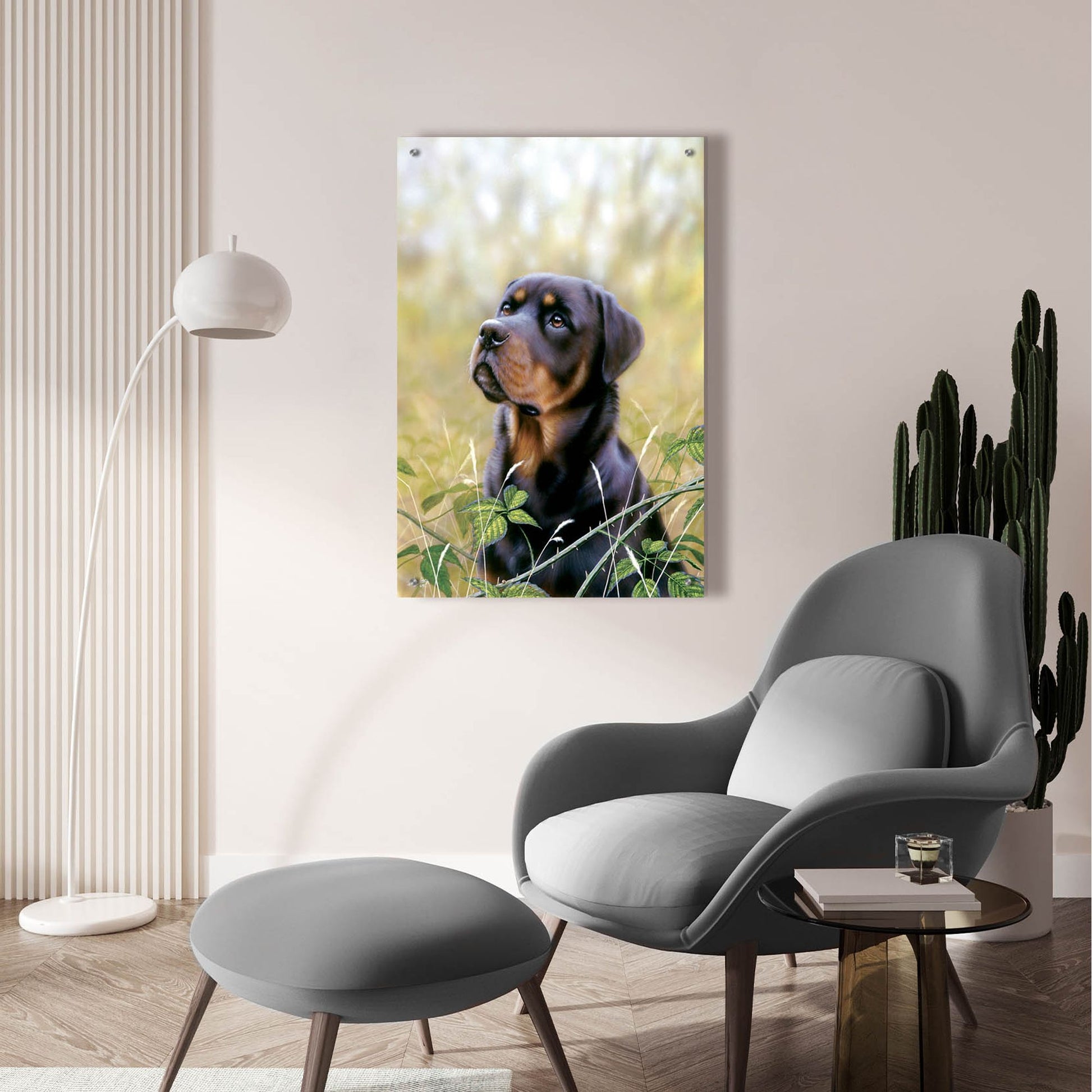 Epic Art 'Rottweiler Spirit Of Loyalty' by John Silver, Acrylic Glass Wall Art,24x36