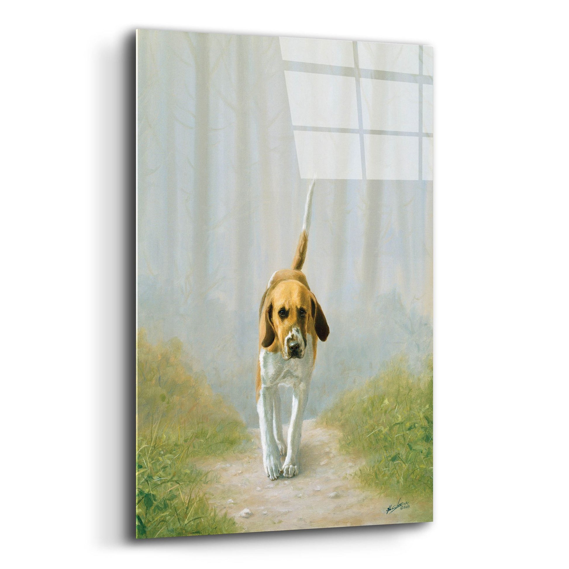 Epic Art ' Back from dog work' by John Silver, Acrylic Glass Wall Art,12x16