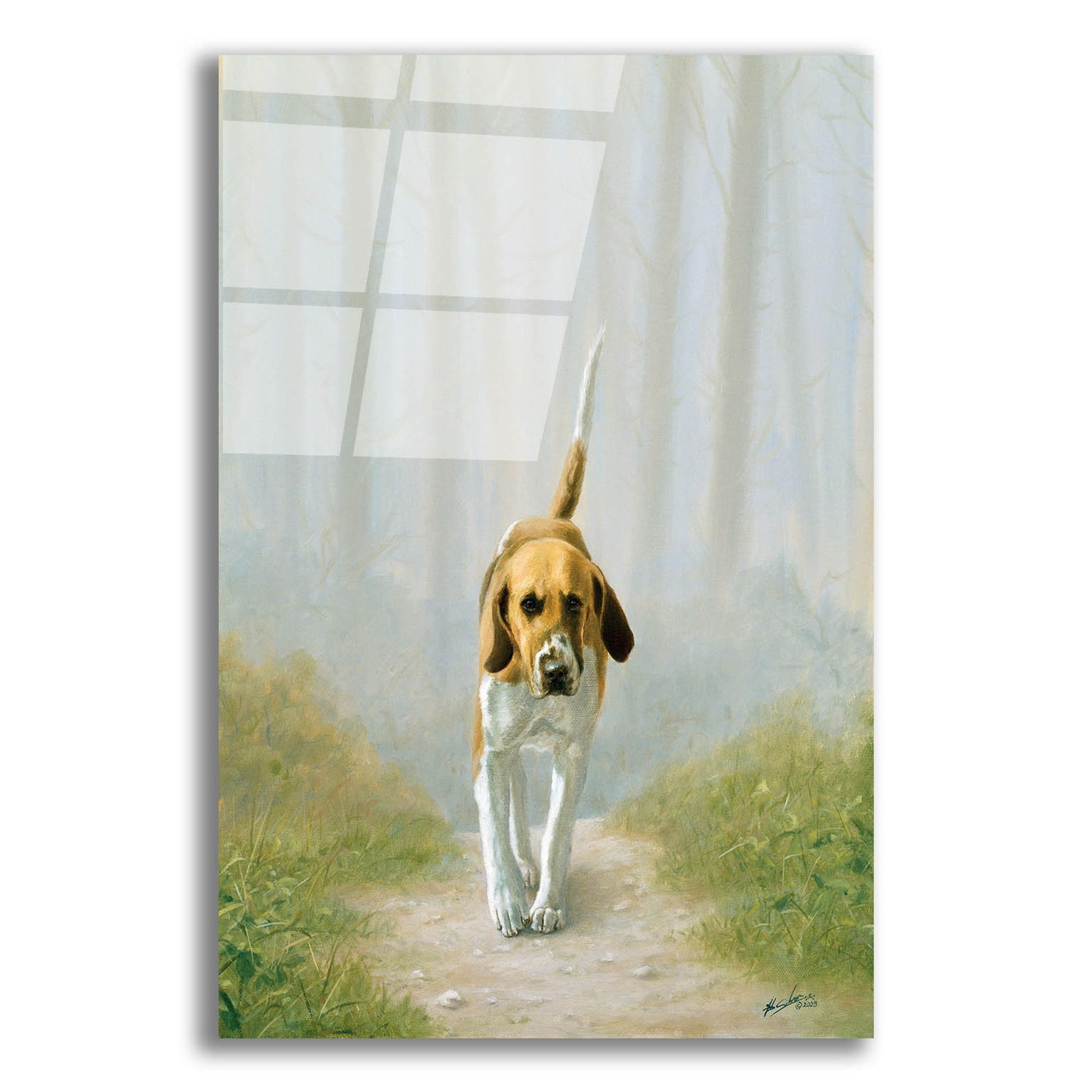 Epic Art ' Back from dog work' by John Silver, Acrylic Glass Wall Art