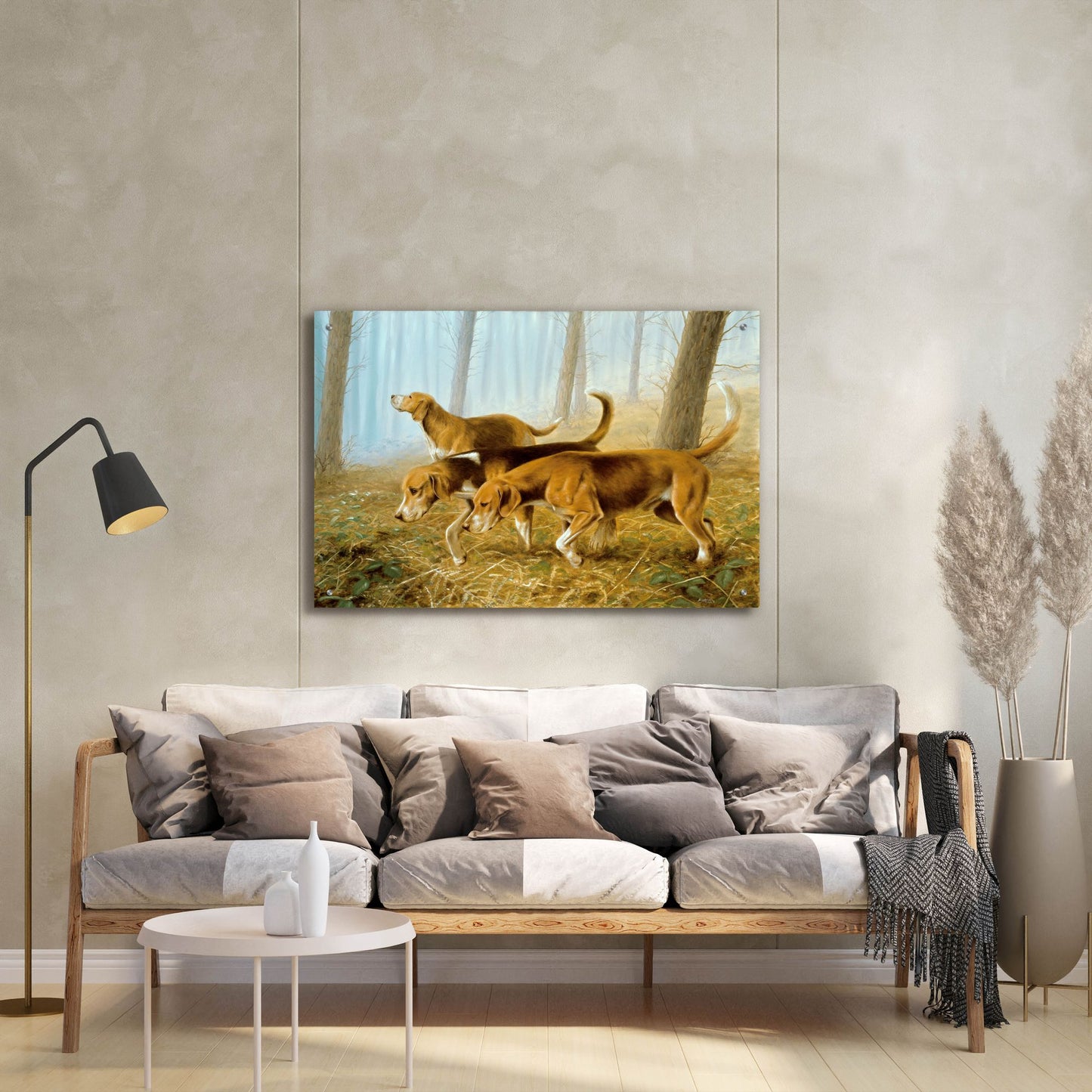 Epic Art ' Explorer Dogs' by John Silver, Acrylic Glass Wall Art,36x24