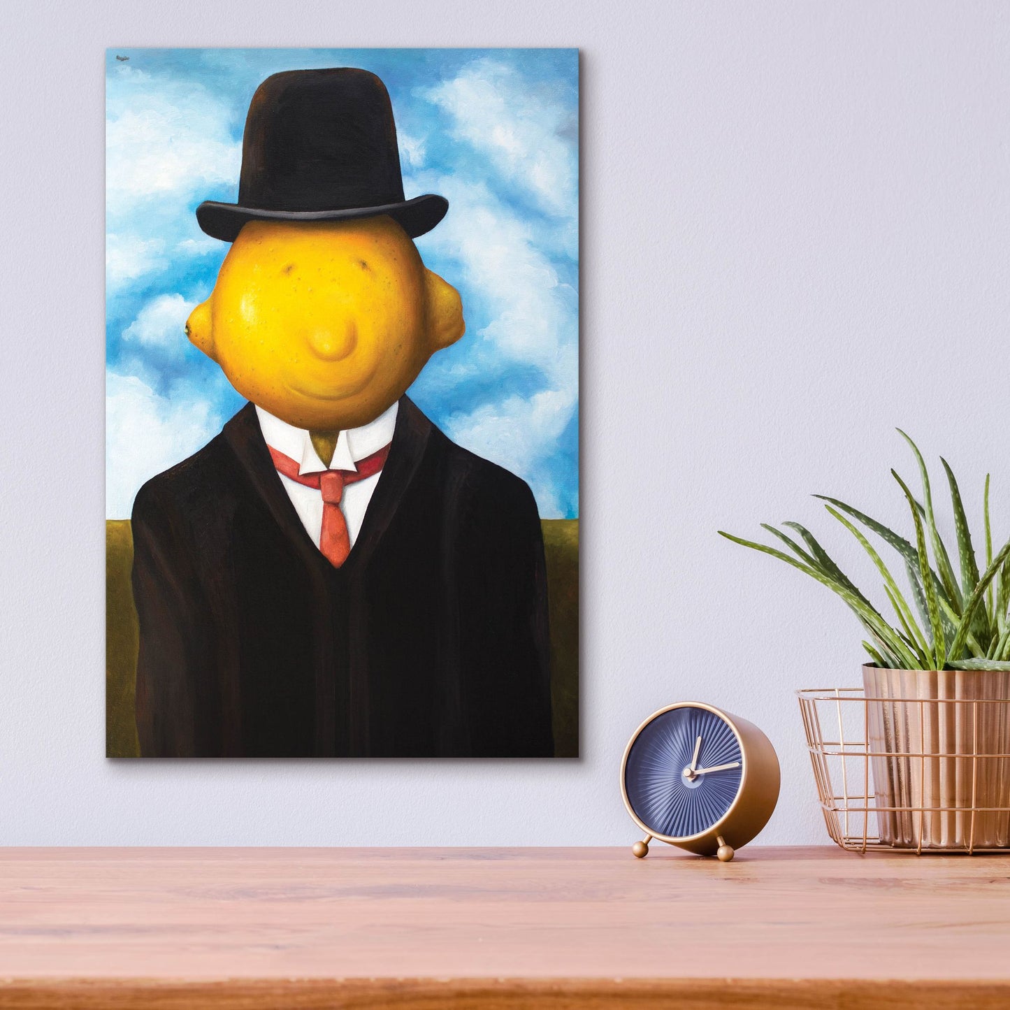 Epic Art 'Lemon Head' by Leah Saulnier, Acrylic Glass Wall Art,12x16