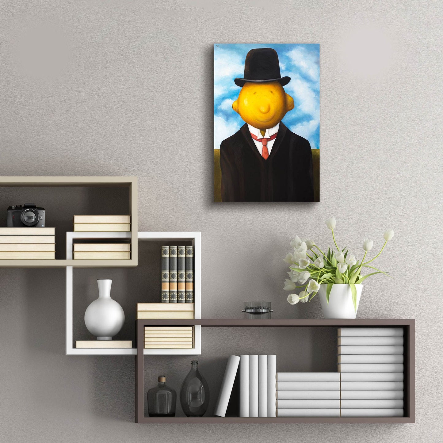 Epic Art 'Lemon Head' by Leah Saulnier, Acrylic Glass Wall Art,16x24