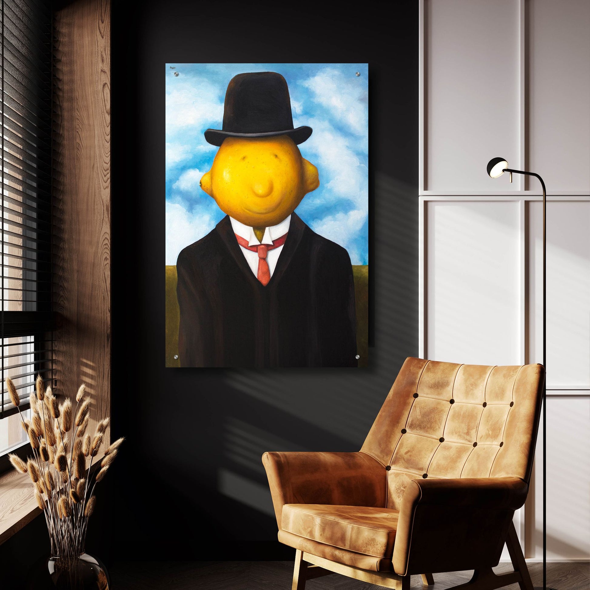 Epic Art 'Lemon Head' by Leah Saulnier, Acrylic Glass Wall Art,24x36