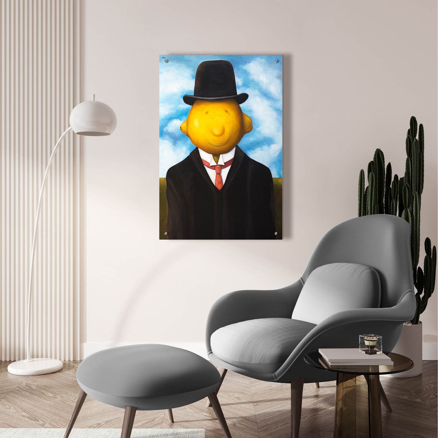 Epic Art 'Lemon Head' by Leah Saulnier, Acrylic Glass Wall Art,24x36