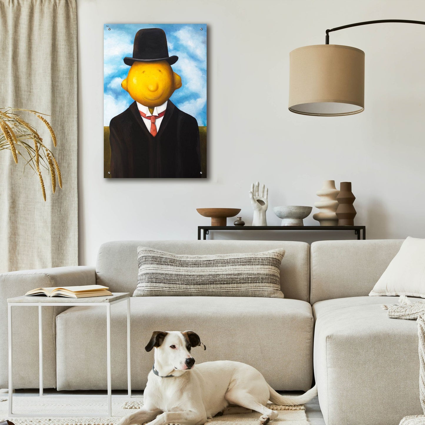 Epic Art 'Lemon Head' by Leah Saulnier, Acrylic Glass Wall Art,24x36