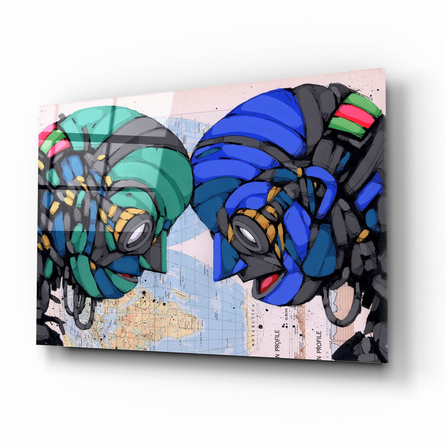 Epic Art 'Putting Our Heads Together' by Ric Stultz, Acrylic Glass Wall Art,16x12