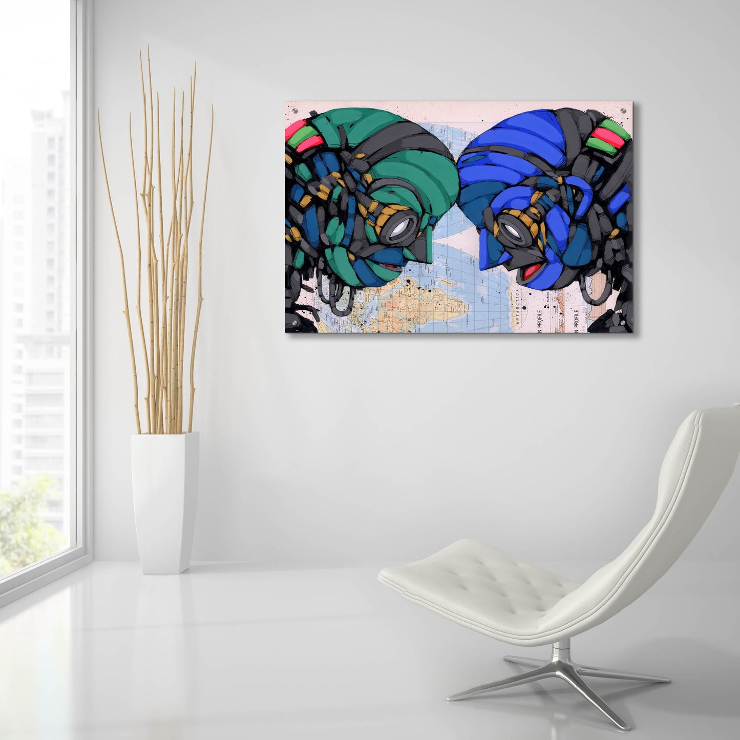 Epic Art 'Putting Our Heads Together' by Ric Stultz, Acrylic Glass Wall Art,36x24