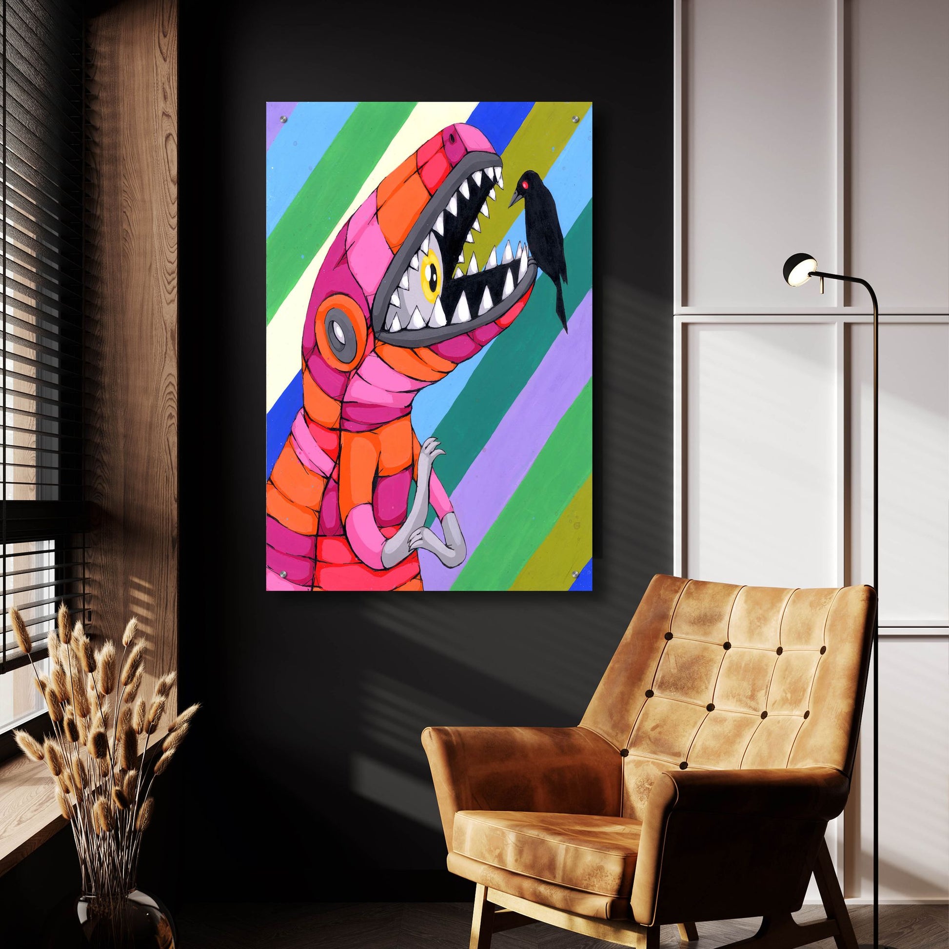 Epic Art 'Fear Inside A Tough Exterior' by Ric Stultz, Acrylic Glass Wall Art,24x36