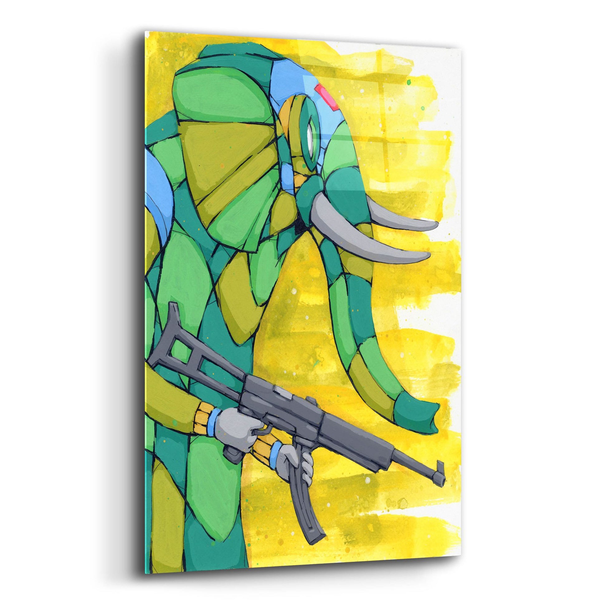 Epic Art 'Protecting his Ivory' by Ric Stultz, Acrylic Glass Wall Art,12x16