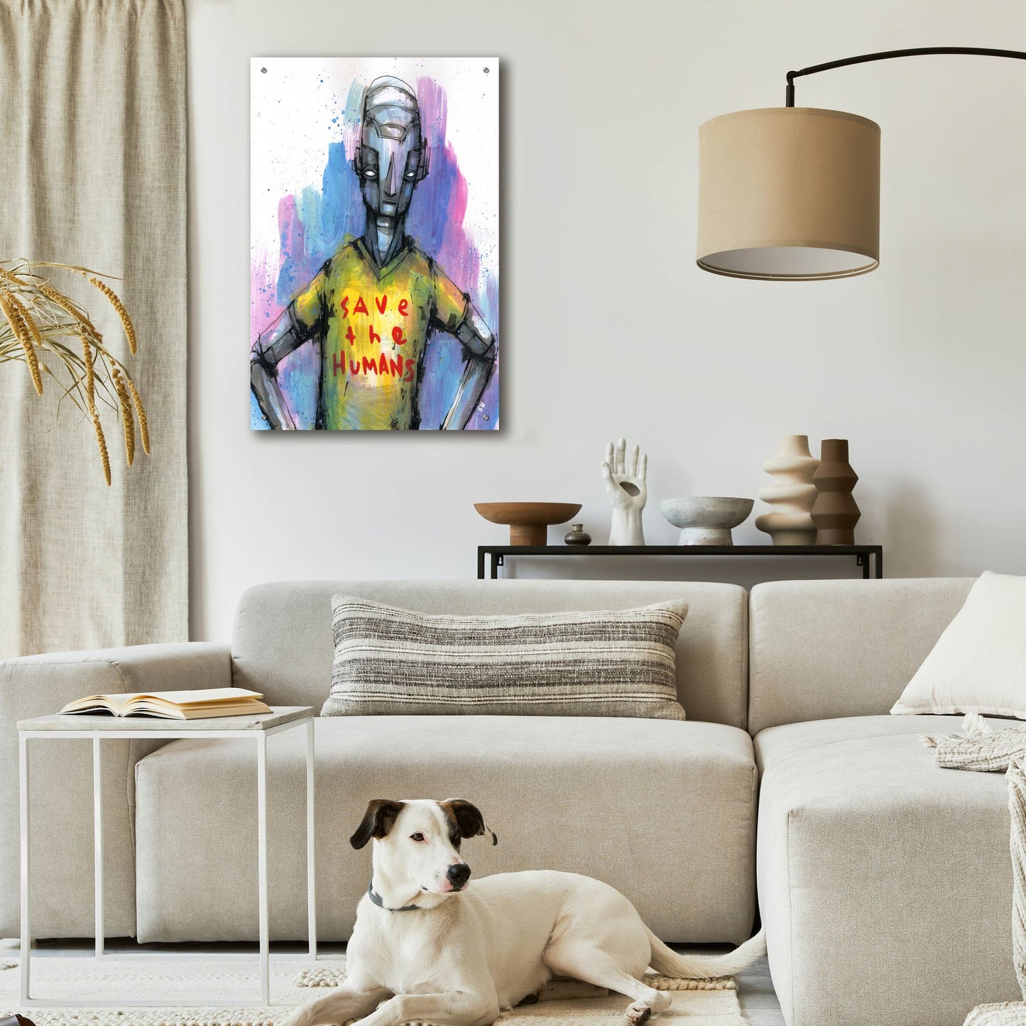 Epic Art 'Save The Humans' by Ric Stultz, Acrylic Glass Wall Art,24x36