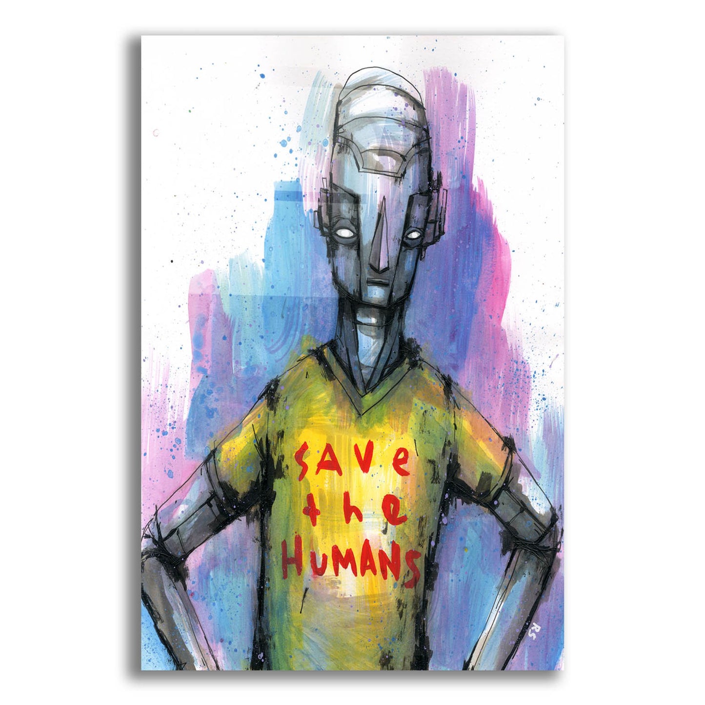 Epic Art 'Save The Humans' by Ric Stultz, Acrylic Glass Wall Art