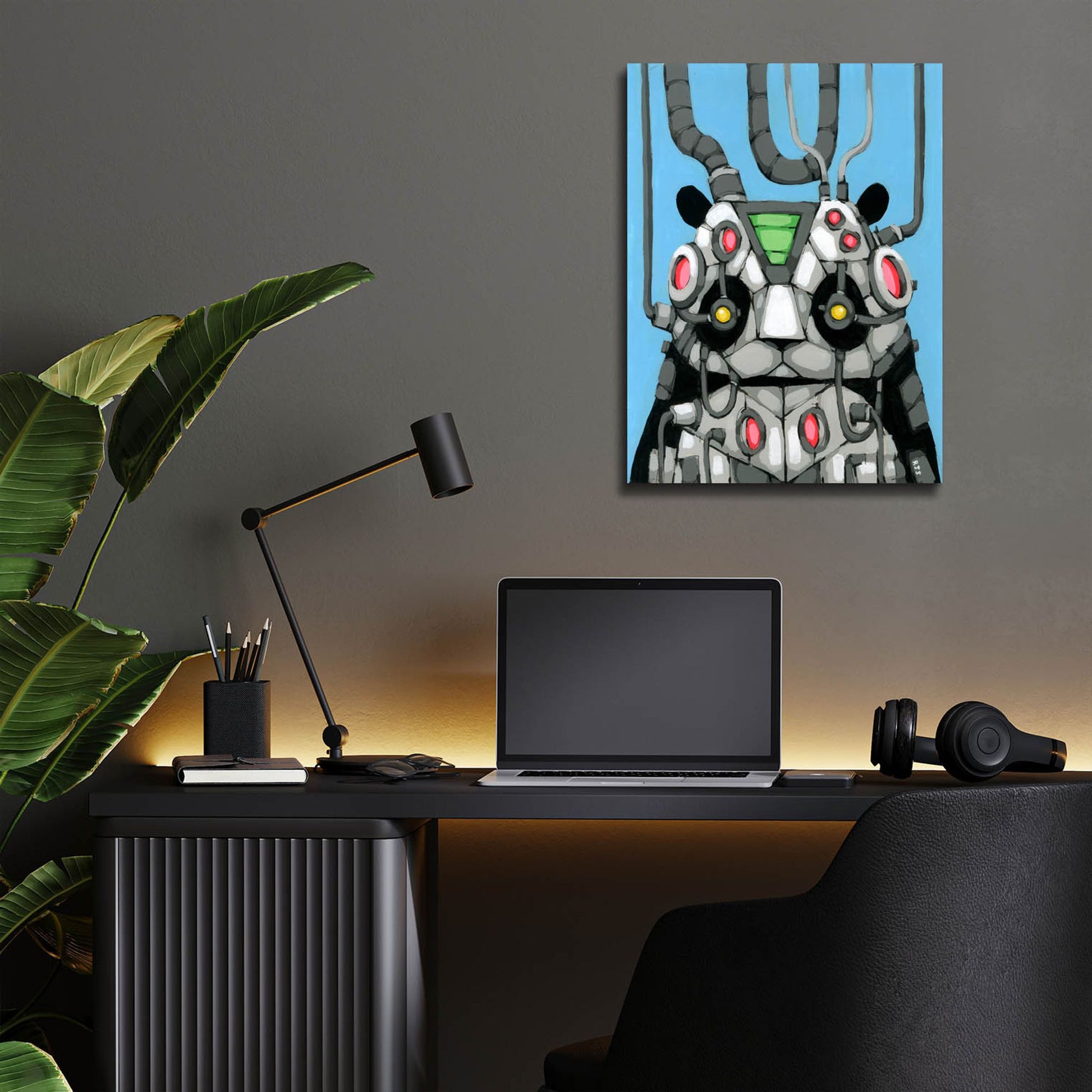 Epic Art 'Pandabot' by Ric Stultz, Acrylic Glass Wall Art,12x16