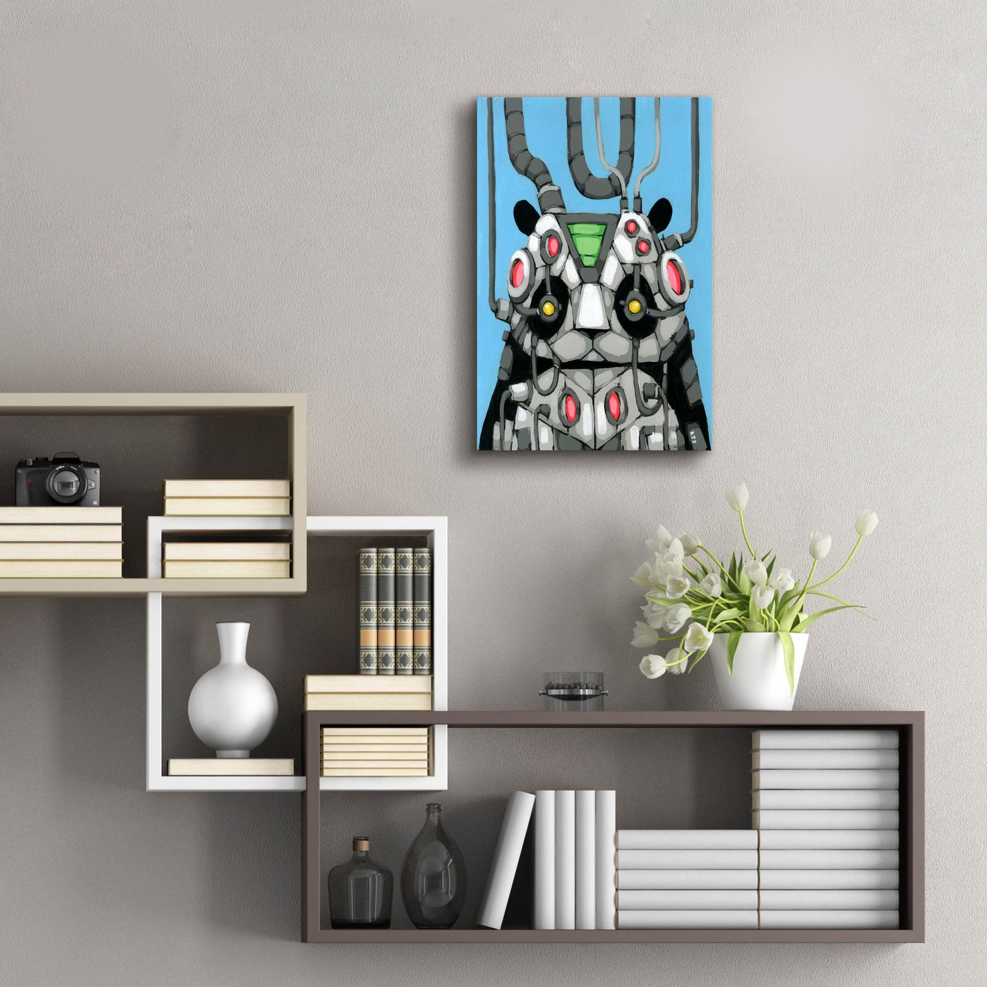 Epic Art 'Pandabot' by Ric Stultz, Acrylic Glass Wall Art,16x24