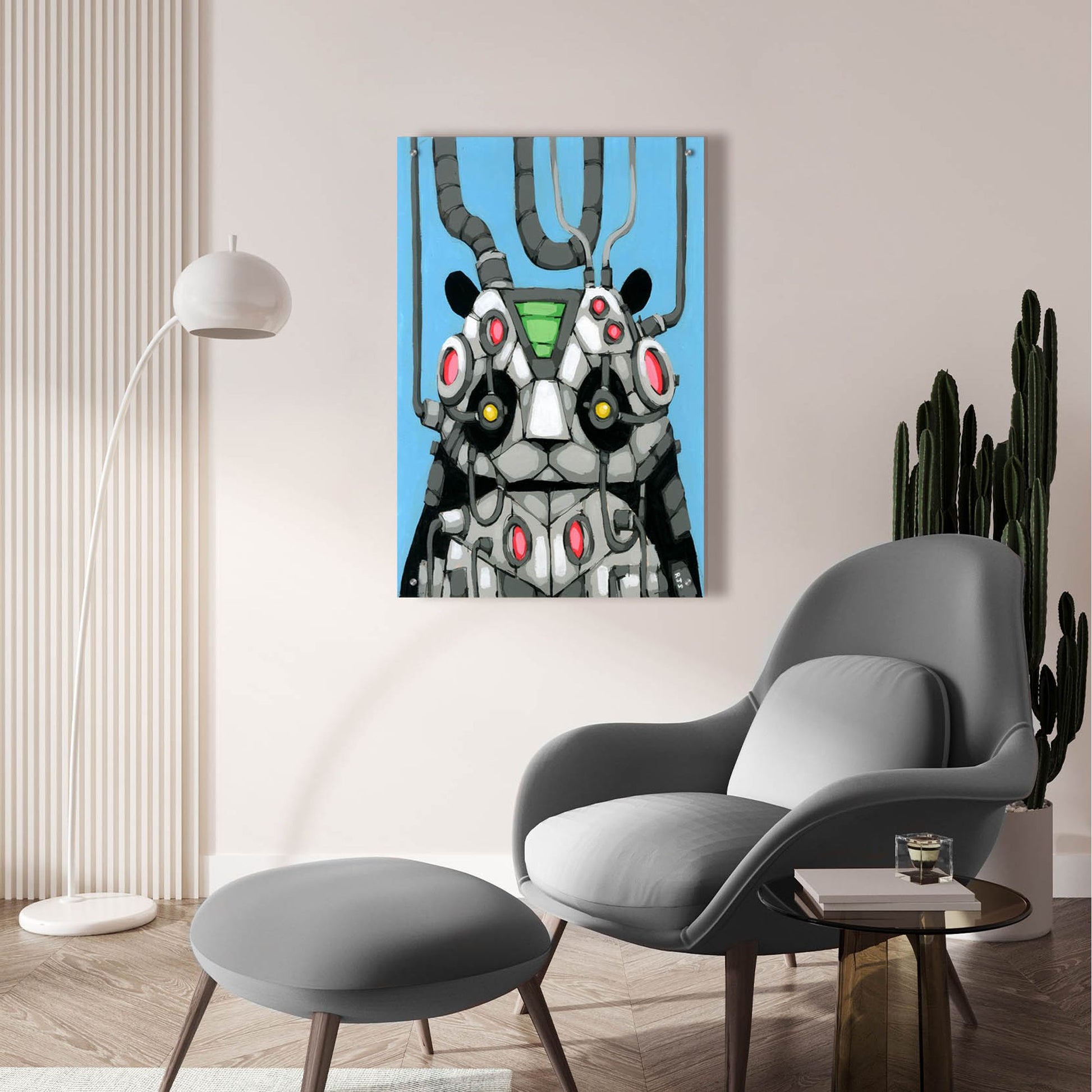 Epic Art 'Pandabot' by Ric Stultz, Acrylic Glass Wall Art,24x36