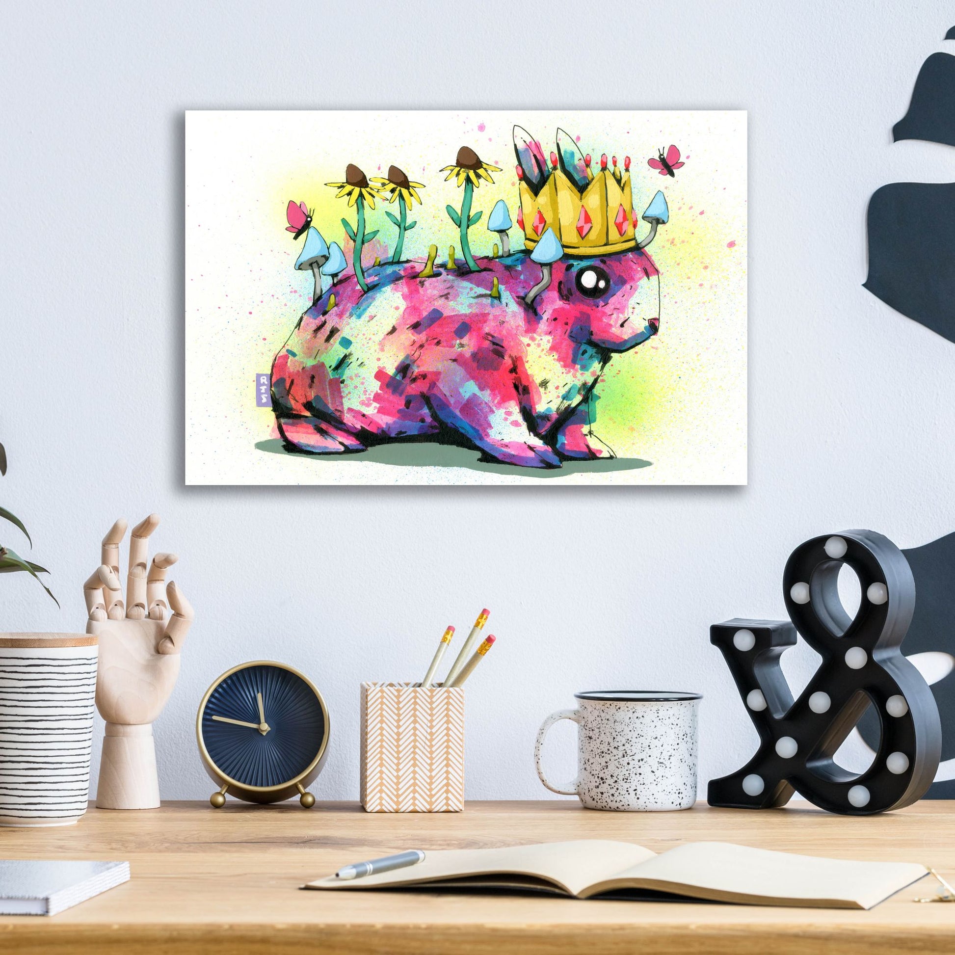 Epic Art 'Bunny Royalty' by Ric Stultz, Acrylic Glass Wall Art,16x12