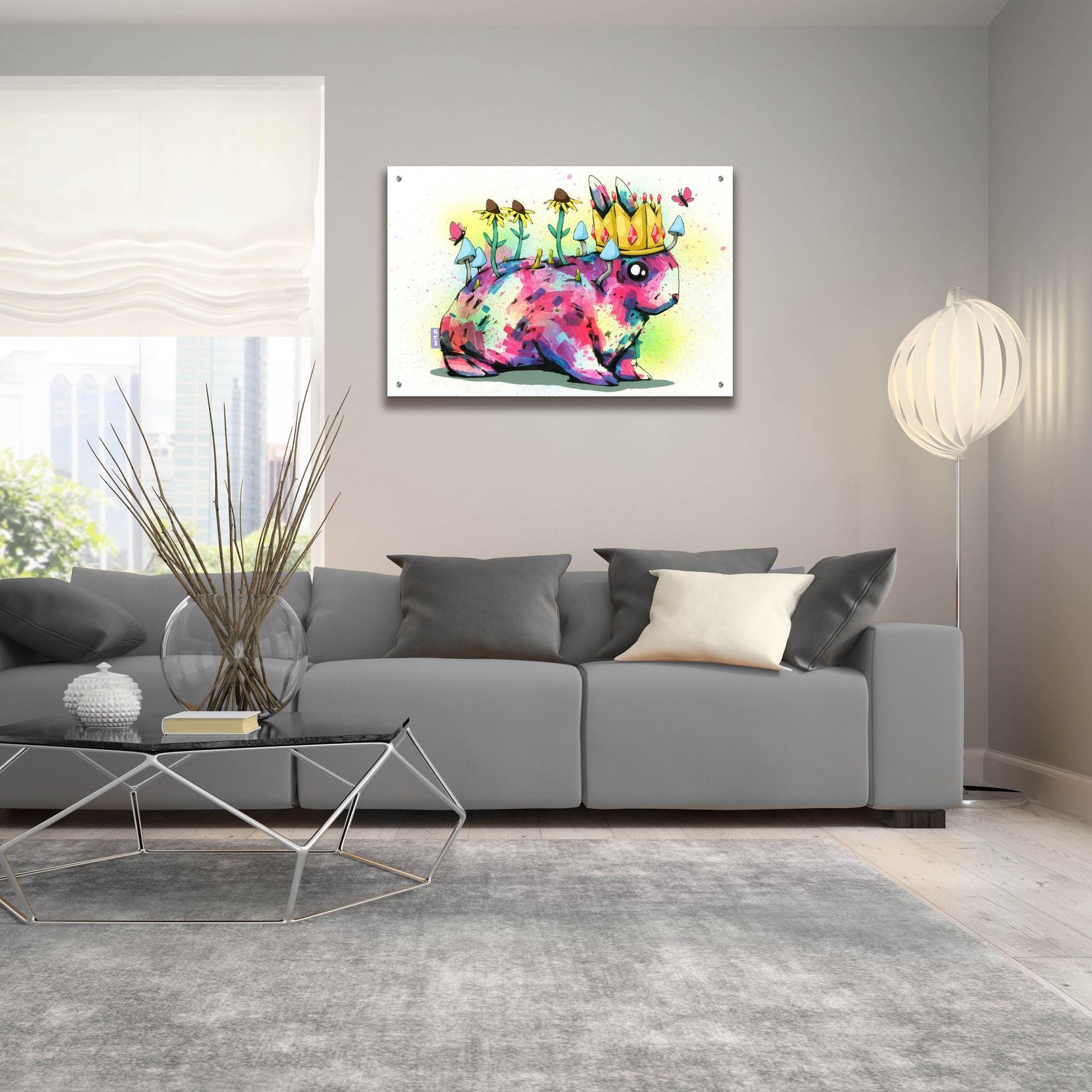 Epic Art 'Bunny Royalty' by Ric Stultz, Acrylic Glass Wall Art,36x24