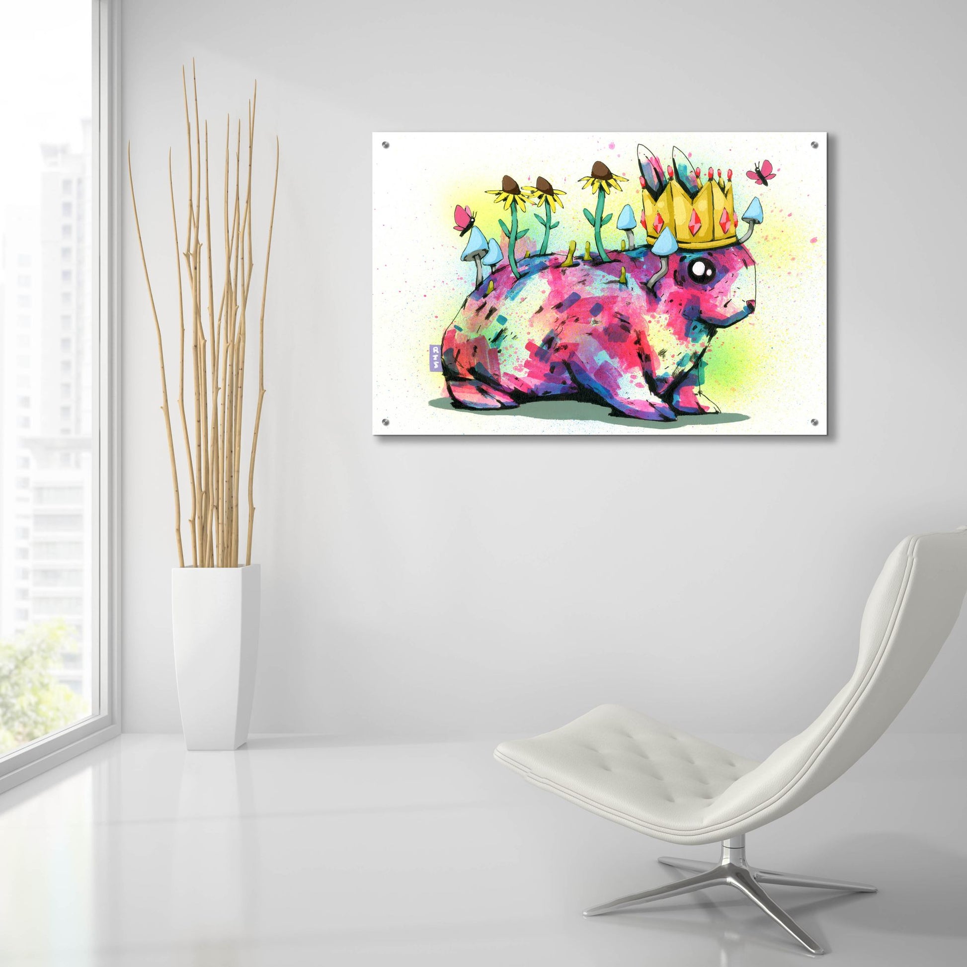 Epic Art 'Bunny Royalty' by Ric Stultz, Acrylic Glass Wall Art,36x24