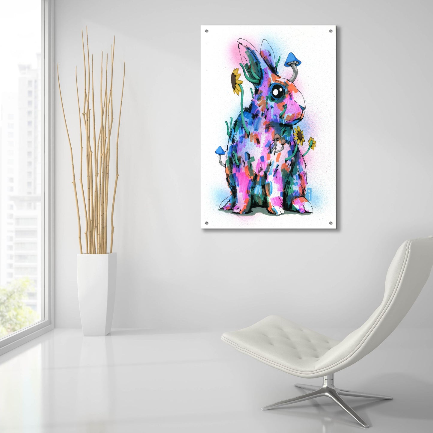 Epic Art 'Bunny' by Ric Stultz, Acrylic Glass Wall Art,24x36