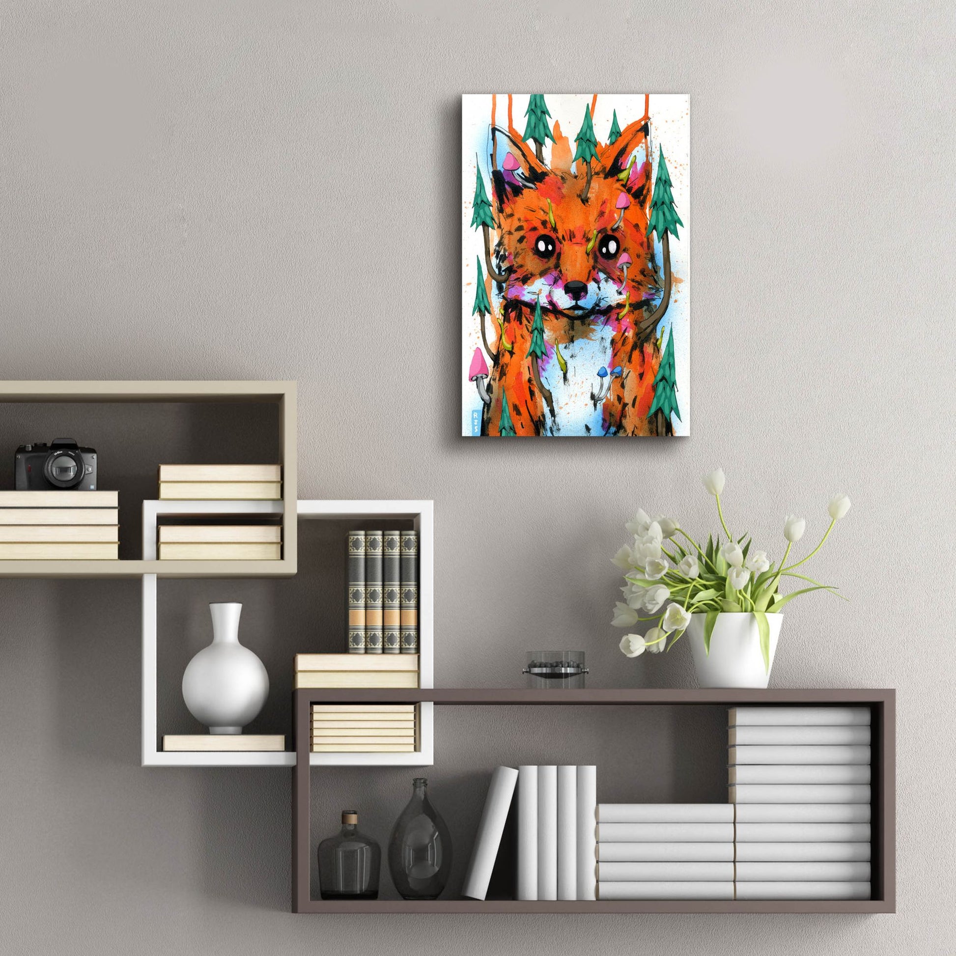 Epic Art 'Foxy' by Ric Stultz, Acrylic Glass Wall Art,16x24