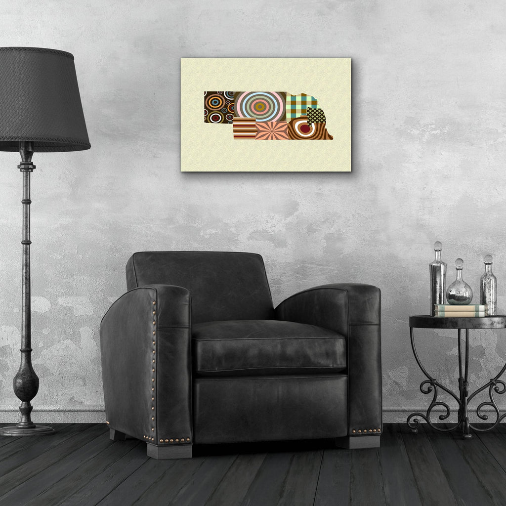 Epic Art 'Nebraska State Map' by Lanre Adefioye, Acrylic Glass Wall Art,24x16