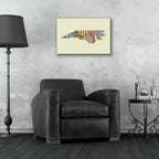 Epic Art 'North Carolina State Map' by Lanre Adefioye, Acrylic Glass Wall Art,24x16