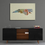 Epic Art 'North Carolina State Map' by Lanre Adefioye, Acrylic Glass Wall Art,36x24